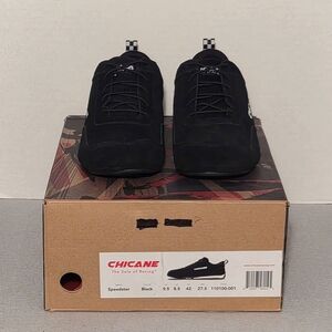 New Chicane Sebring Suede Racing Shoes, Black/Wht, M9.5